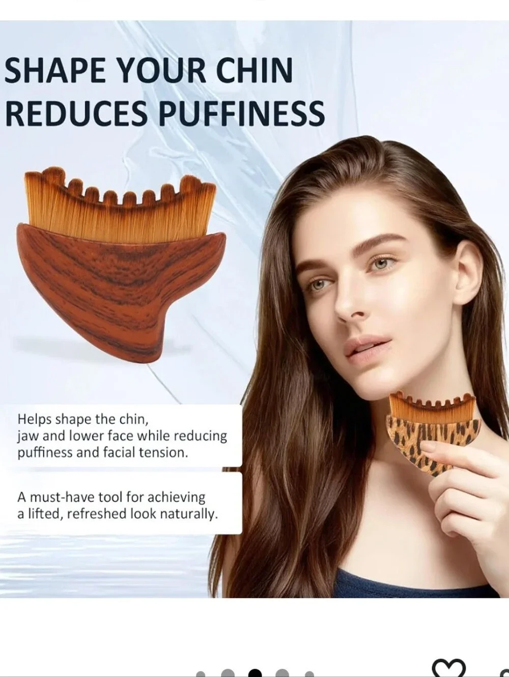 Brown Lymphatic Contour Face Sculpting Brush